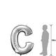 34in Silver Letter Balloon (C)